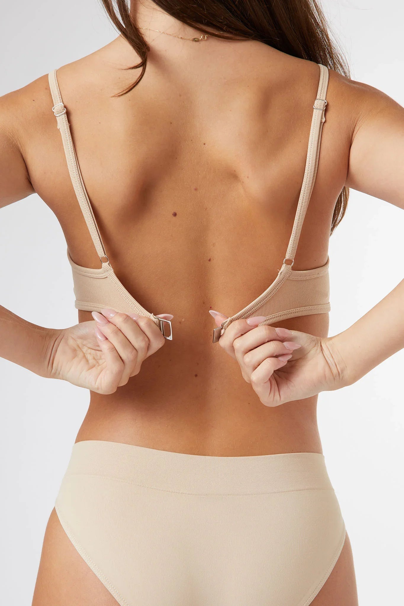 Seamless Contour Bralette in Beige